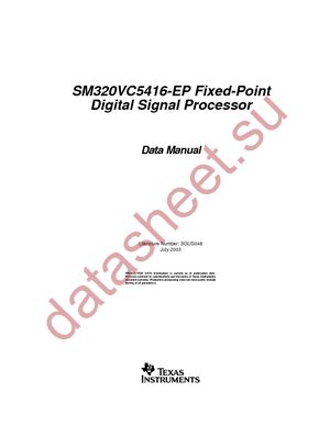SM320VC5416PGE16EP datasheet  